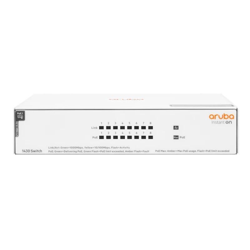 Commutador de xarxa HPE ARUBA HPE NW IOn 1430 8xGbE PoE Switch 64W