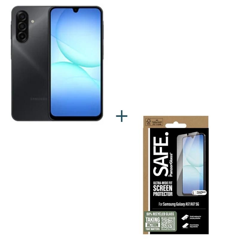 Teléfono móvil Samsung Galaxy A17 5G 128GB 4GB Negro+ Prot SAFE