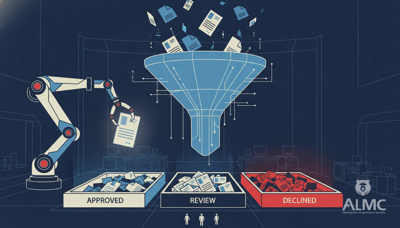 AI chatbot sorting and qualifying leads in a digital funnel for banking and insurance