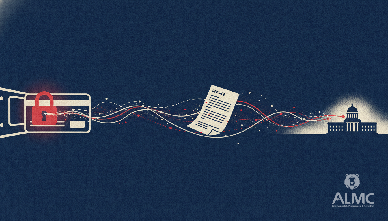 Electronic certificate being inserted into a server to secure VeriFactu invoicing records sent to the AEAT